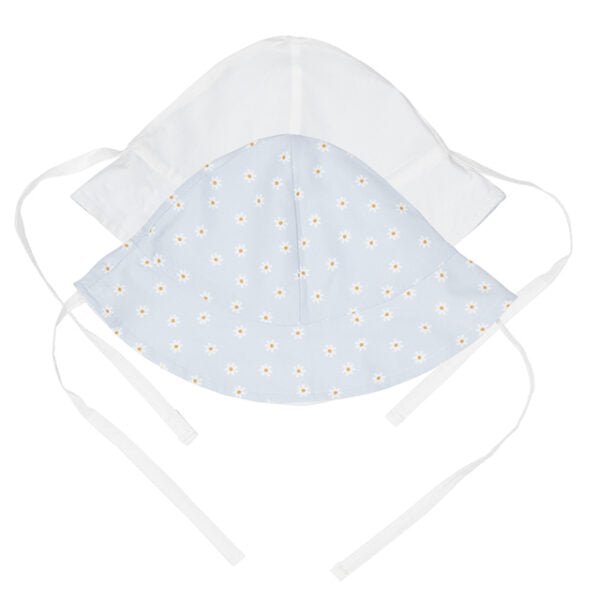 Little Dutch Užrišama dvipusė kepurė nuo saulės "Daisies Blue/White" - Uogų kopos