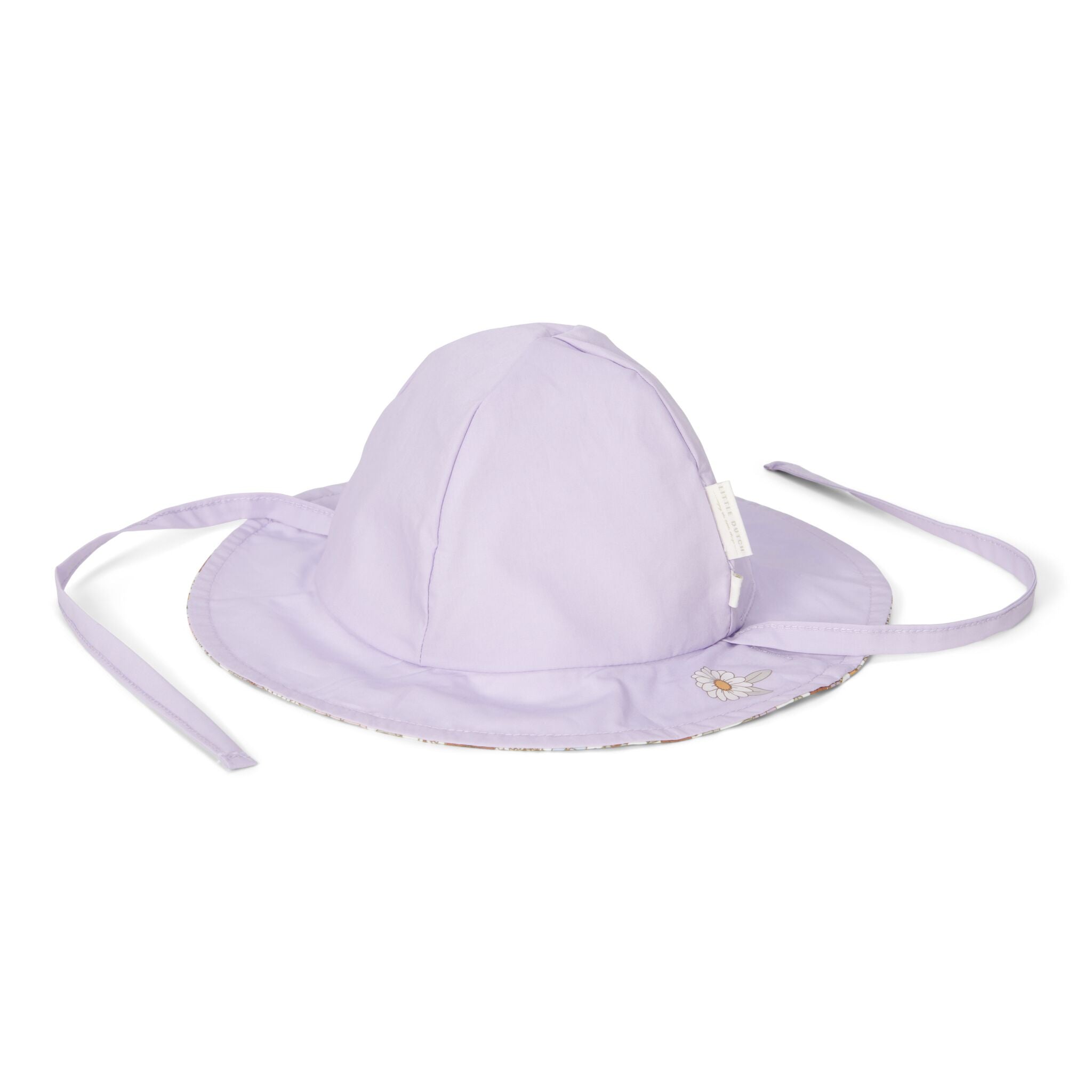 Little Dutch Užrišama dvipusė kepurė nuo saulės "Vintage Little Flowers/Mauve" - Uogų kopos