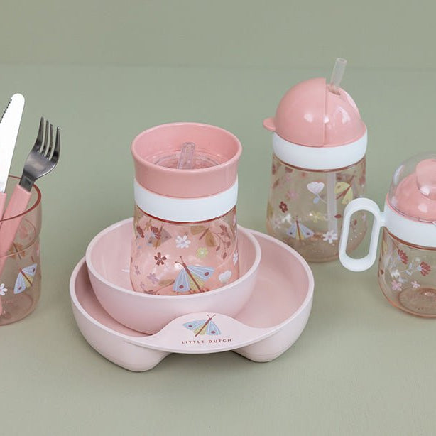 Little Dutch Vaikiškas stalo įrankių rinkinys „Gėlės ir drugeliai“ - Uogų kopos