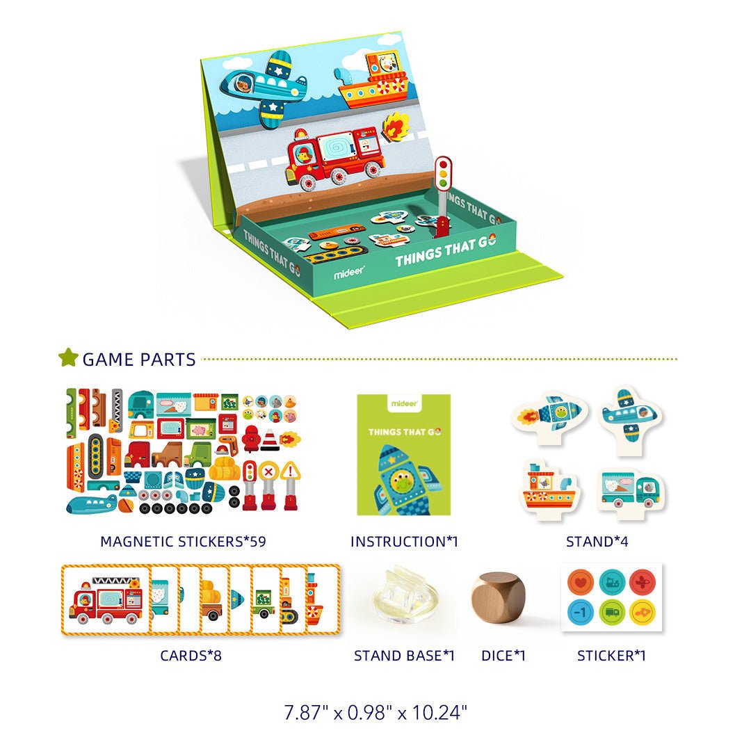 Mideer Žaidimų rinkinys su magnetine lenta - Eismas - Uogų kopos