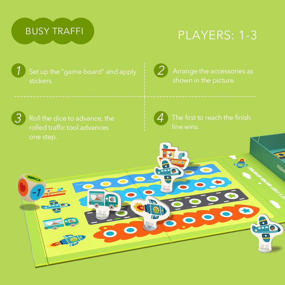 Mideer Žaidimų rinkinys su magnetine lenta - Eismas - Uogų kopos