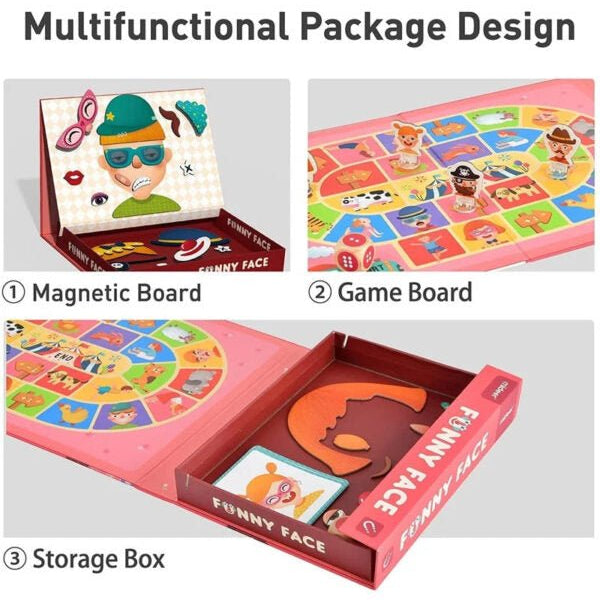 Mideer Žaidimų rinkinys su magnetine lenta - Juokingi veidai - Uogų kopos