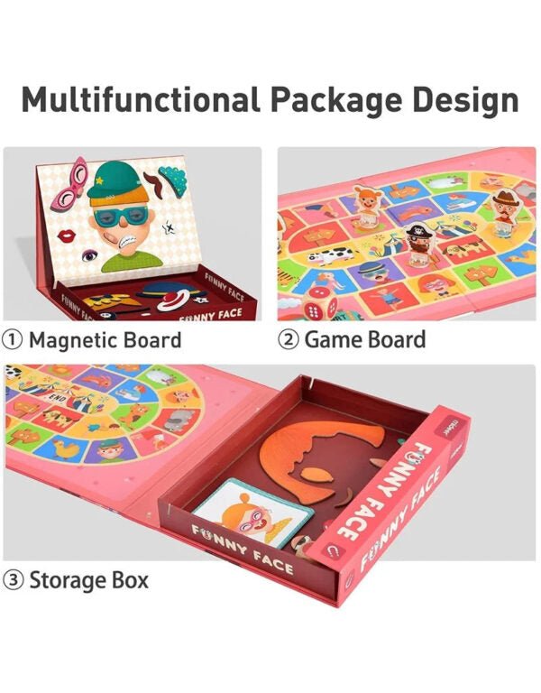 Mideer Žaidimų rinkinys su magnetine lenta - Juokingi veidai - Uogų kopos