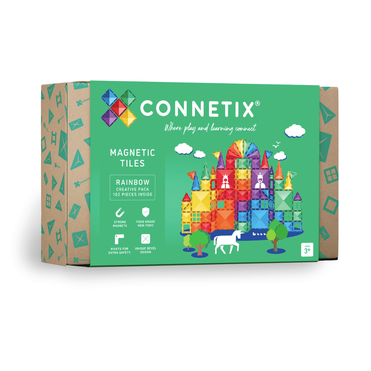 Connetix 102 vnt. Connetix kūrybinis rinkinys - Rainbow Creative Pack - Uogų kopos