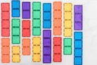 Connetix 18 vnt. Connetix stačiakampių rinkinys - Rainbow Rectangle - Uogų kopos