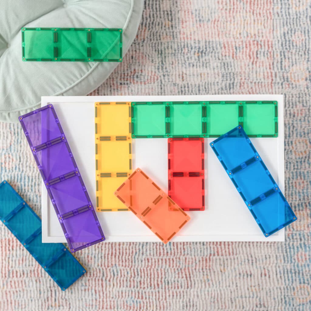 Connetix 18 vnt. Connetix stačiakampių rinkinys - Rainbow Rectangle - Uogų kopos
