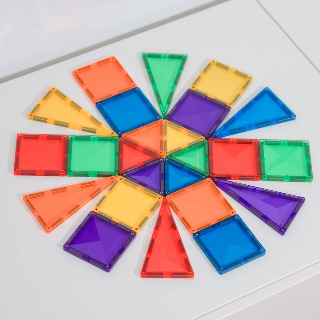 Connetix 24 vnt. Connetix mini rinkinys - Rainbow Mini Pack - Uogų kopos