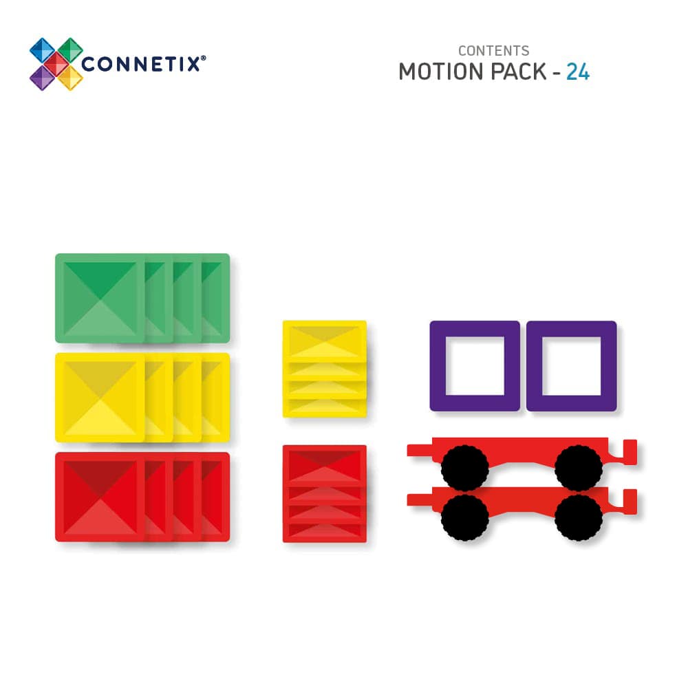 Connetix 24 vnt. Connetix „Motion“ rinkinys - Rainbow Motion Pack - Uogų kopos