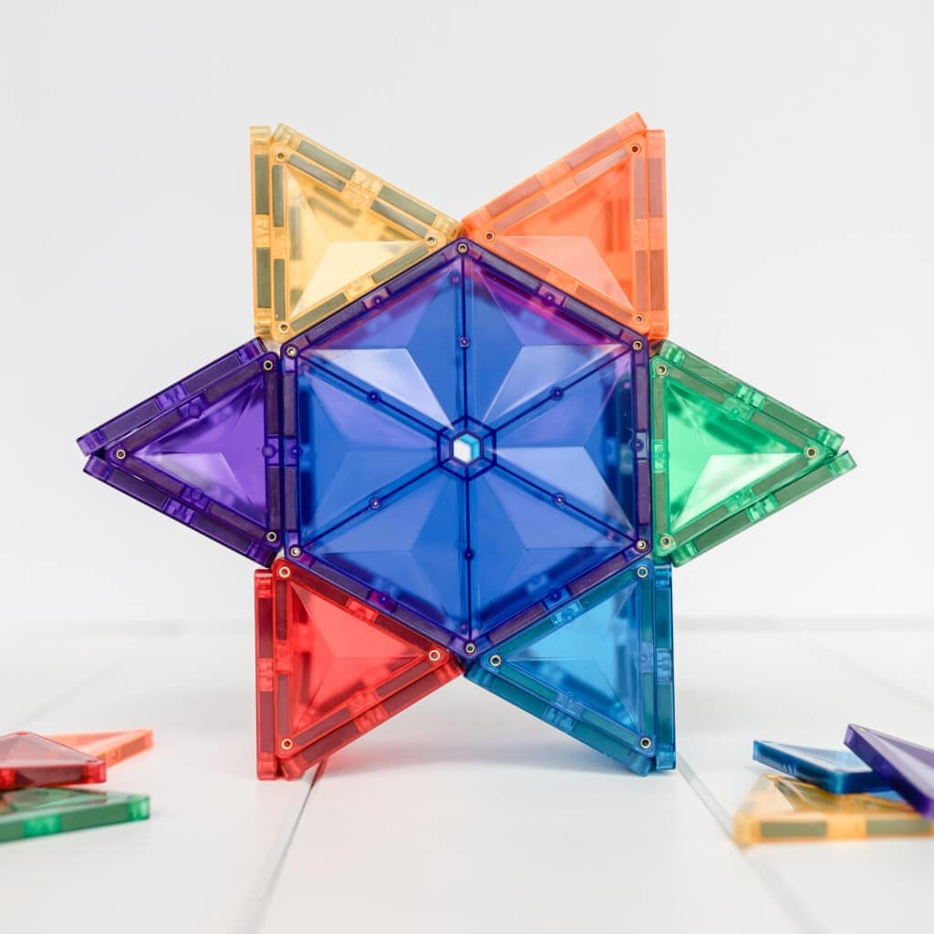 Connetix 30 vnt. Connetix „Geometry“ rinkinys - Rainbow Geometry Pack - Uogų kopos