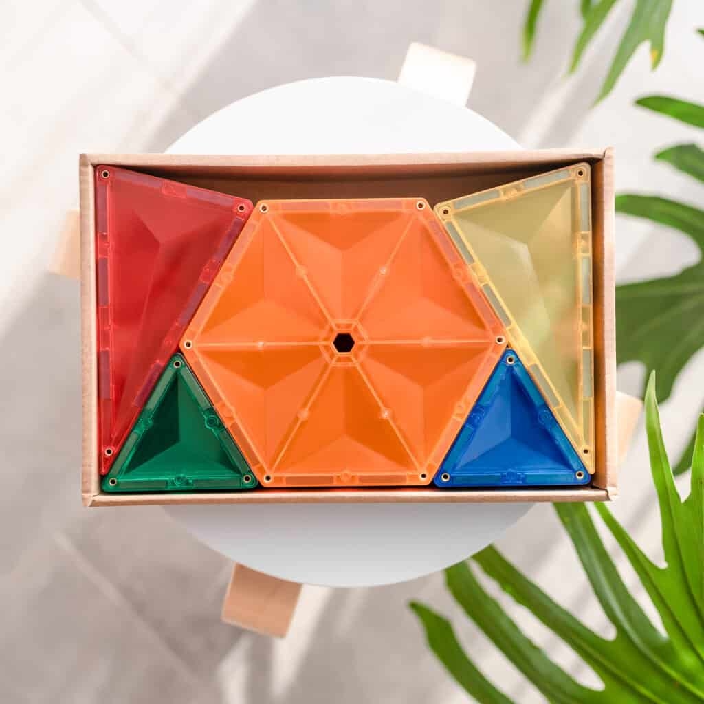 Connetix 30 vnt. Connetix „Geometry“ rinkinys - Rainbow Geometry Pack - Uogų kopos