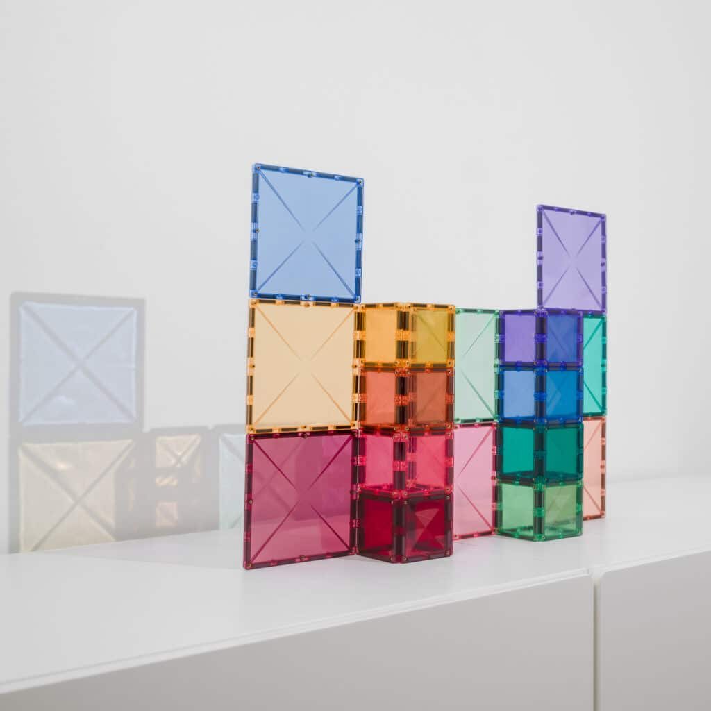 Connetix 40 vnt. Connetix pastelinis kvadratų rinkinys - Pastel Square Pack - Uogų kopos