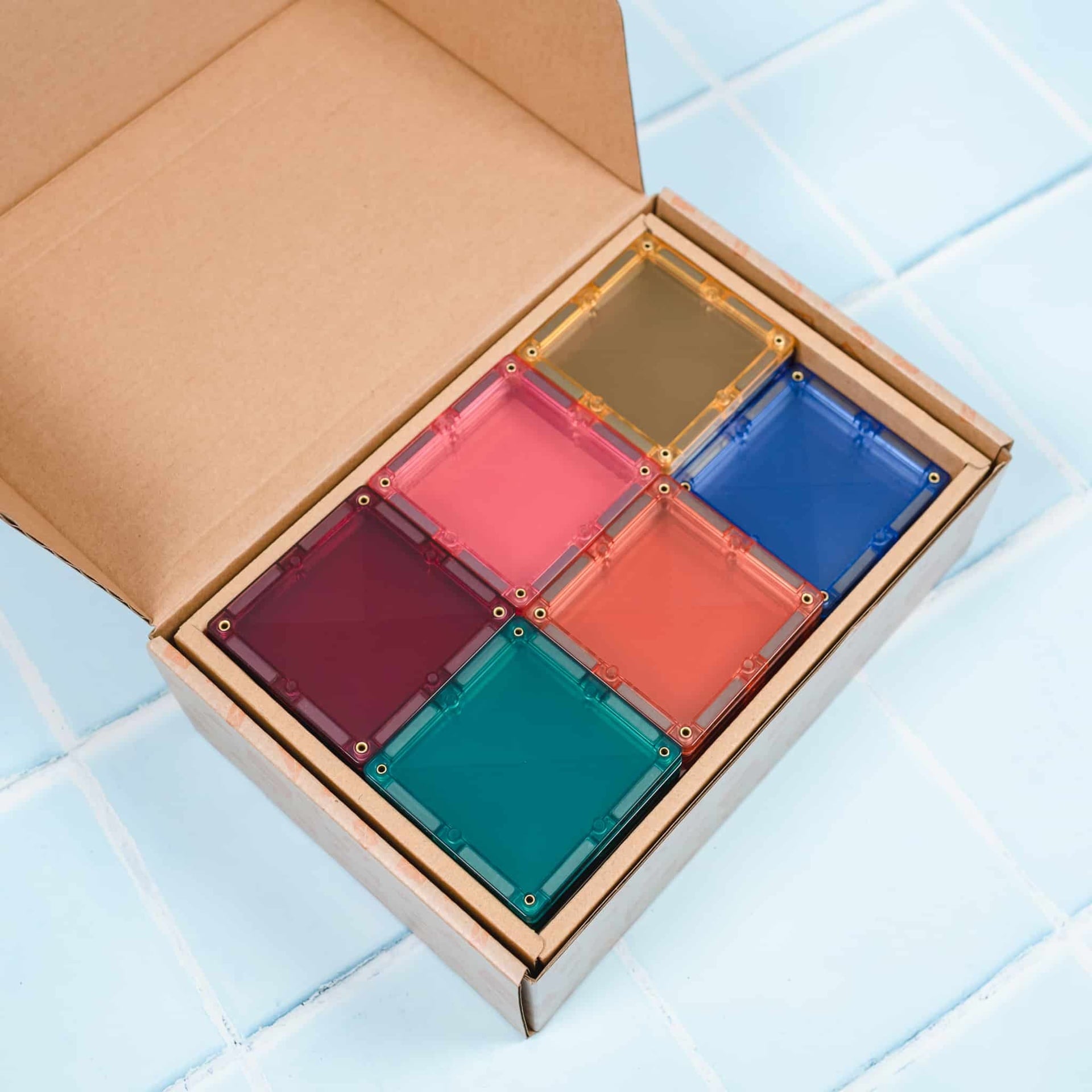 Connetix 40 vnt. Connetix pastelinis kvadratų rinkinys - Pastel Square Pack - Uogų kopos