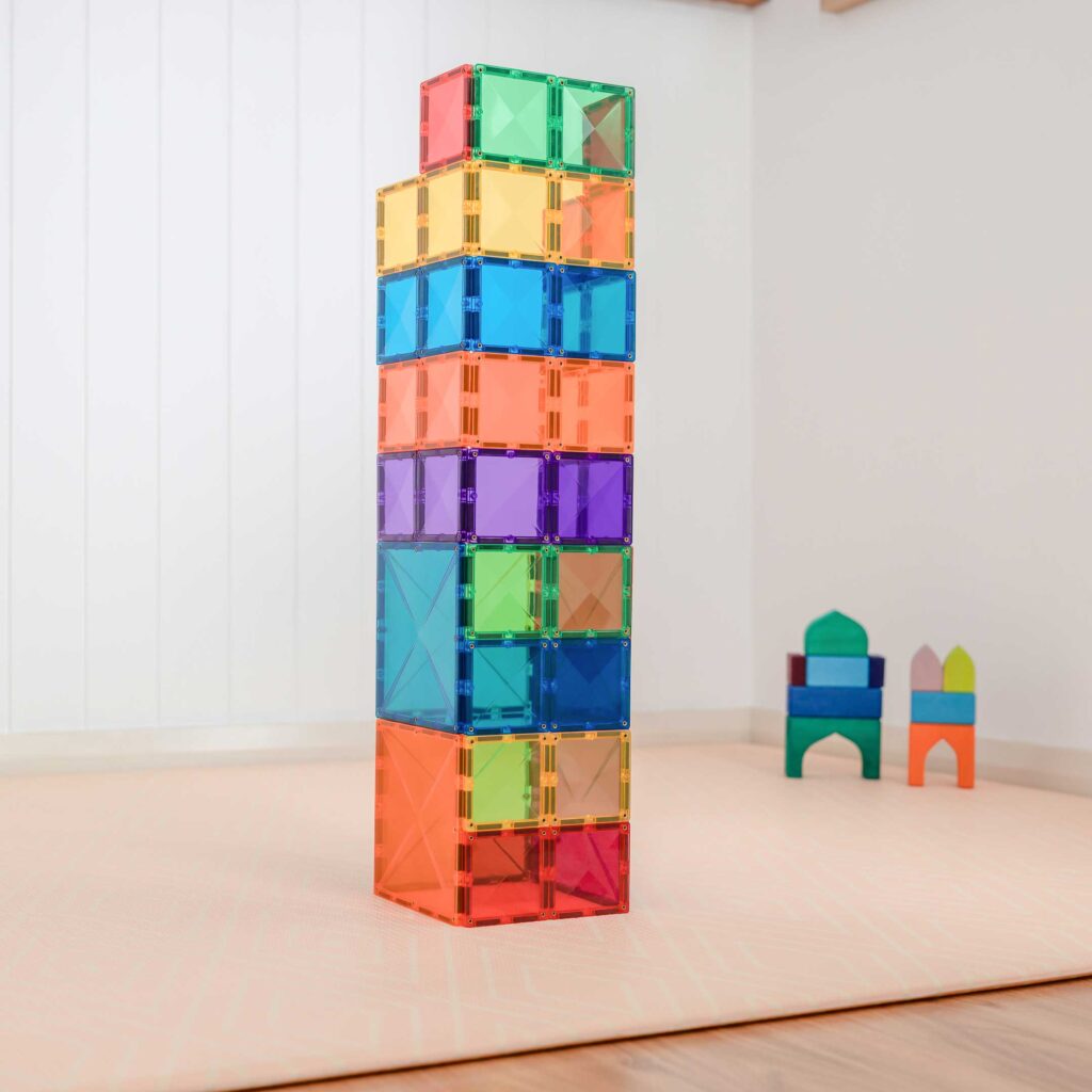 Connetix 42 vnt. Connetix kvadratų rinkinys - Rainbow Square Pack - Uogų kopos