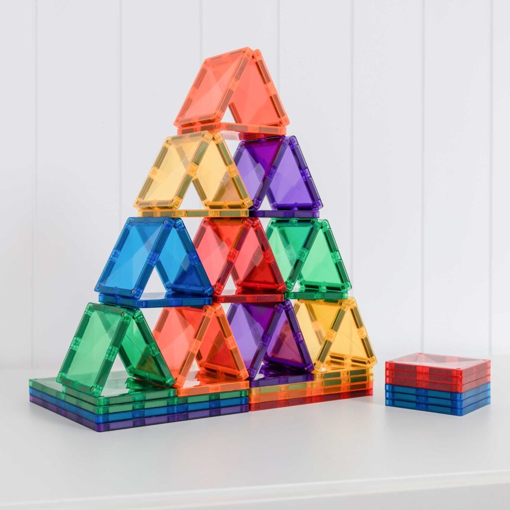 Connetix 42 vnt. Connetix kvadratų rinkinys - Rainbow Square Pack - Uogų kopos
