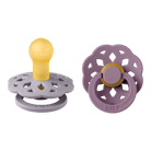 BIBS Boheme apvalūs čiulptukai 2vnt. - Fossil Grey/Mauve - Uogų kopos