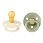 BIBS Colour apvalūs čiulptukai 2vnt. - Ivory/Sage - Uogų kopos