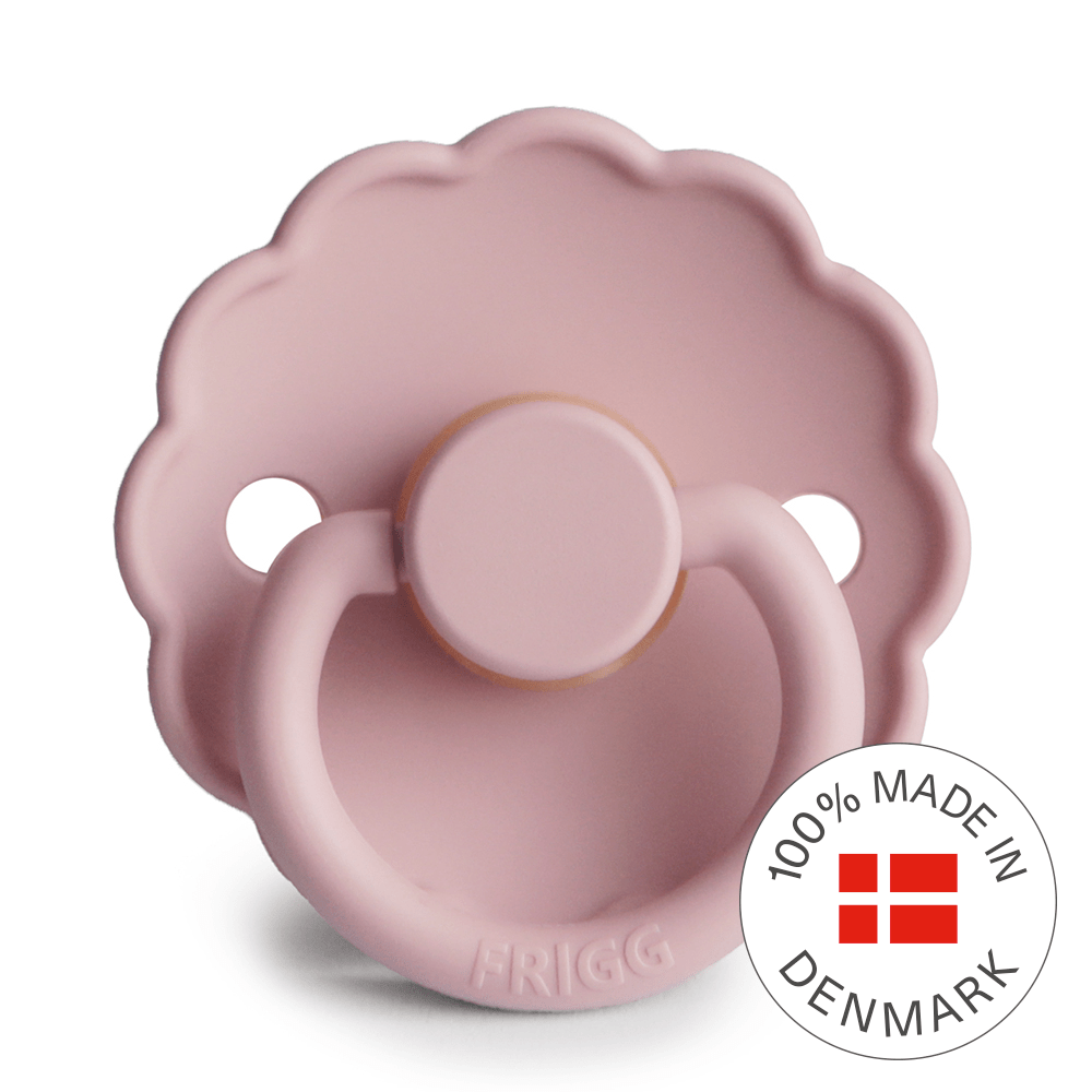 FRIGG Daisy čiulptukas - Apvalus kaučiukinis - Baby Pink - 1 dydis - Uogų kopos