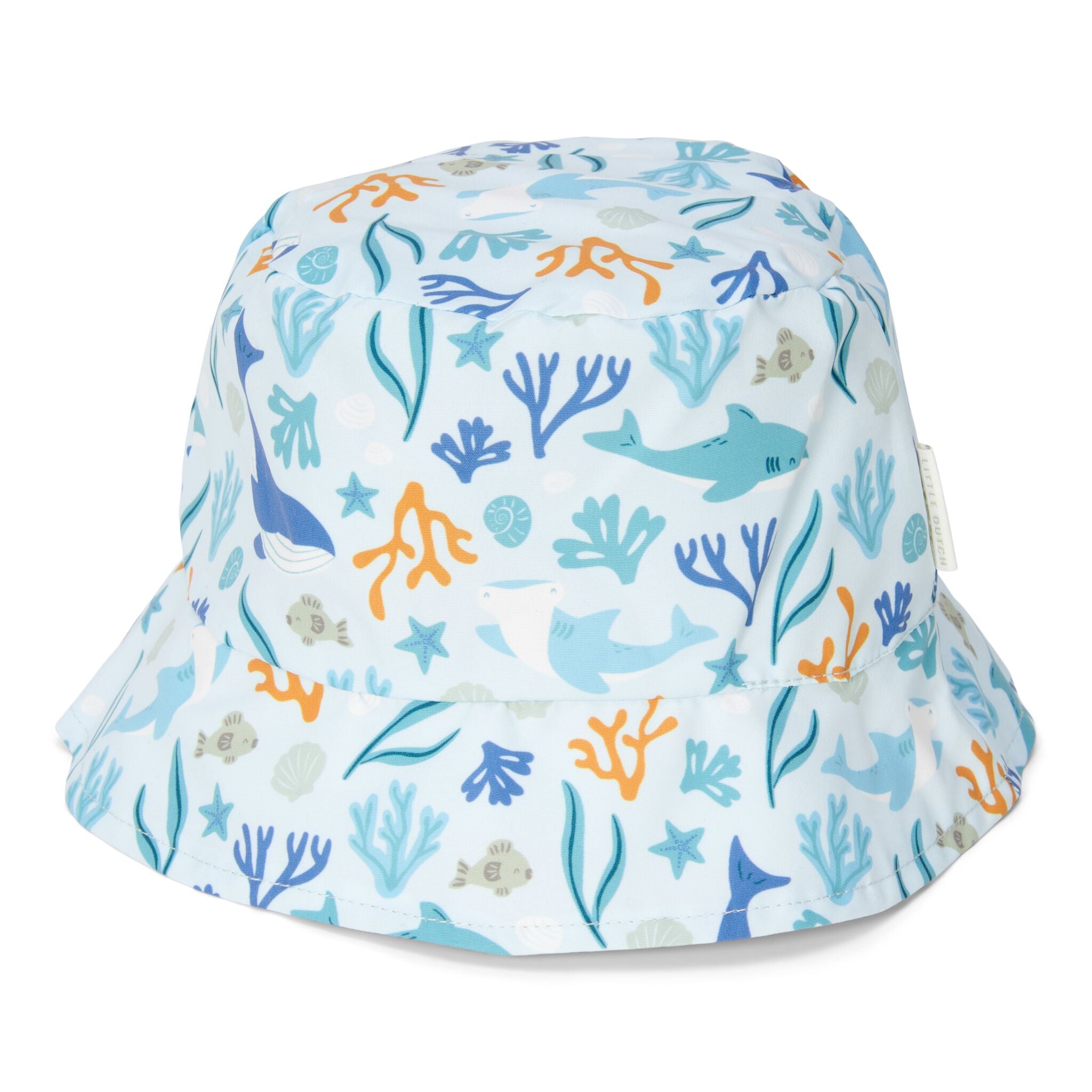 Little Dutch Dvipusė kepurė nuo saulės "Ocean Dreams Blue/Honey Stripes" - Uogų kopos