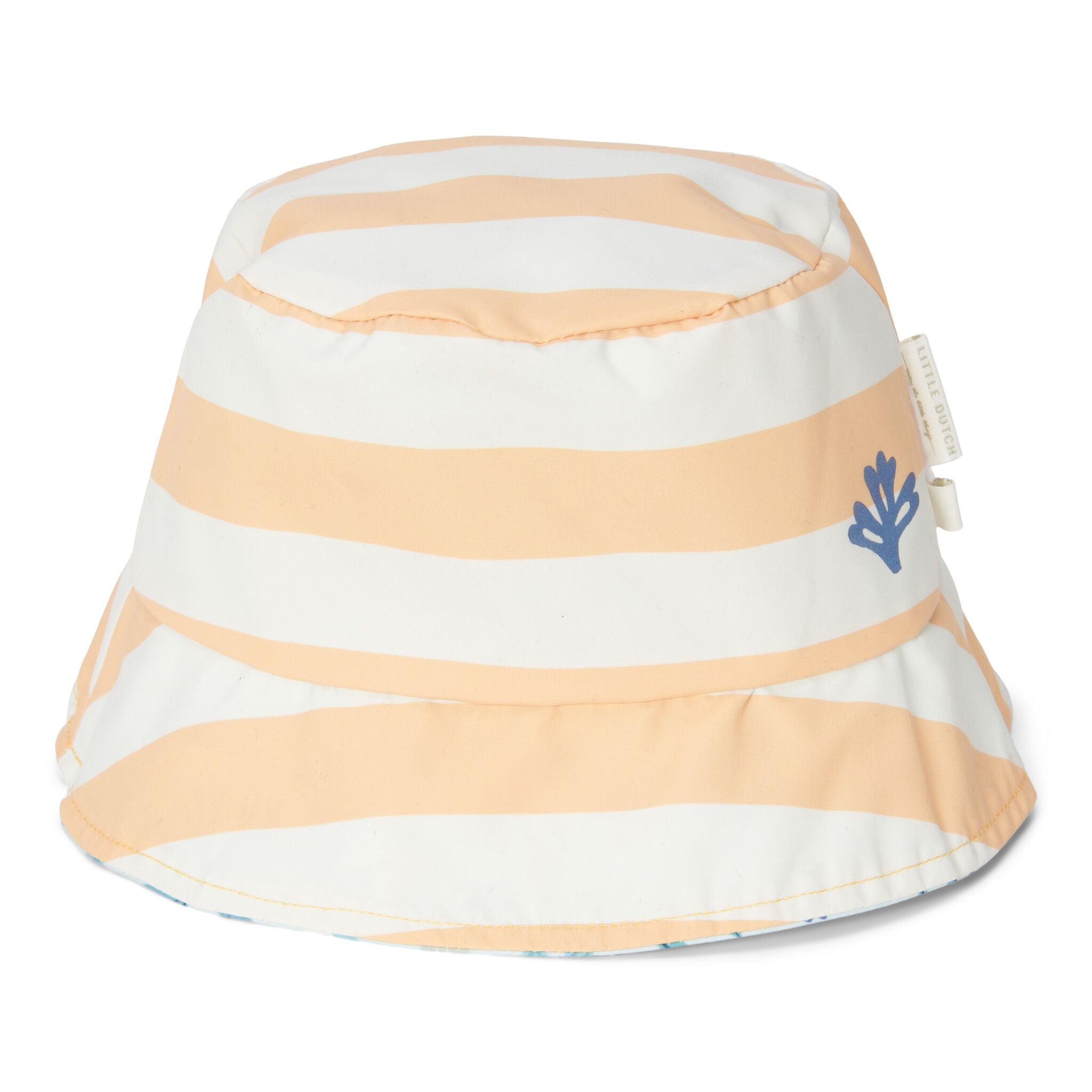Little Dutch Dvipusė kepurė nuo saulės "Ocean Dreams Blue/Honey Stripes" - Uogų kopos
