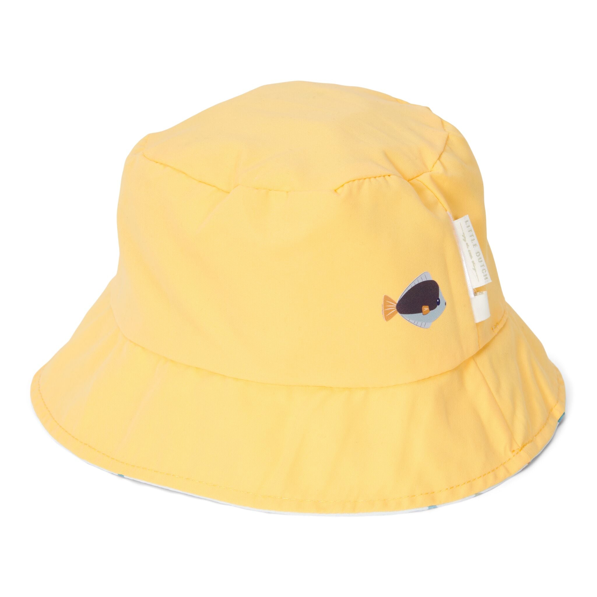 Little Dutch Dvipusė kepurė nuo saulės "Sea Life/Sunny Yellow" - Uogų kopos