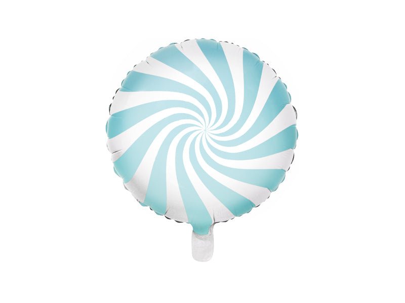 PartyDeco Folinis balionas „Saldainis“, 35 cm - Šviesiai mėlynas - Uogų kopos