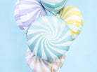 PartyDeco Folinis balionas „Saldainis“, 35 cm - Šviesiai mėlynas - Uogų kopos