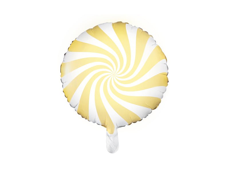 PartyDeco Folinis balionas „Saldainis“, 35cm - Geltonas - Uogų kopos