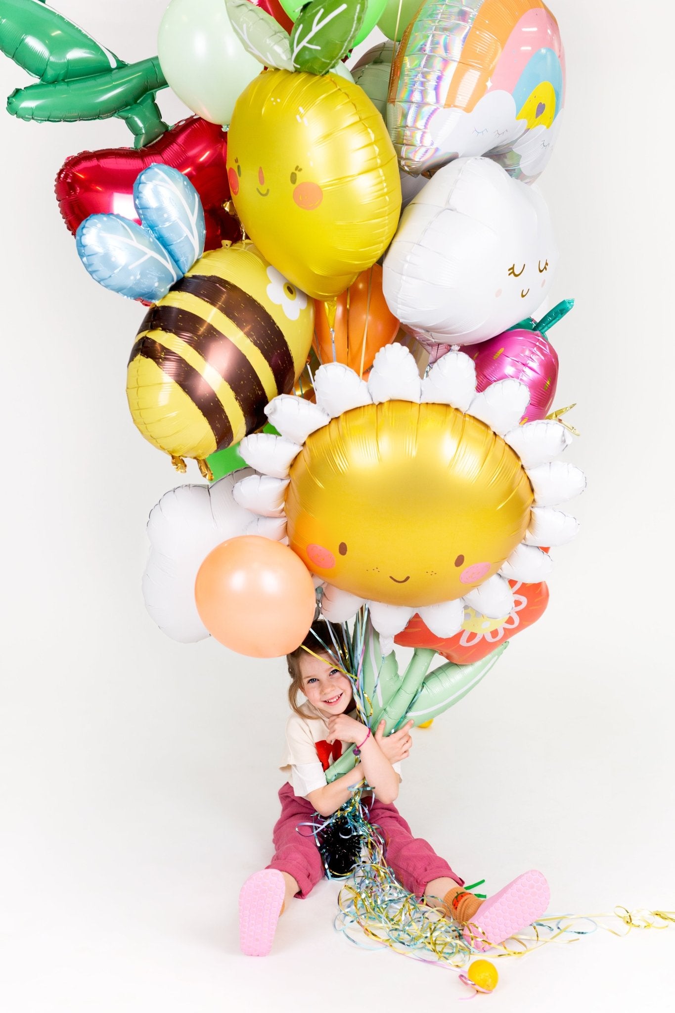 PartyDeco Folinis balionas „Saulutė", 90 cm - Uogų kopos