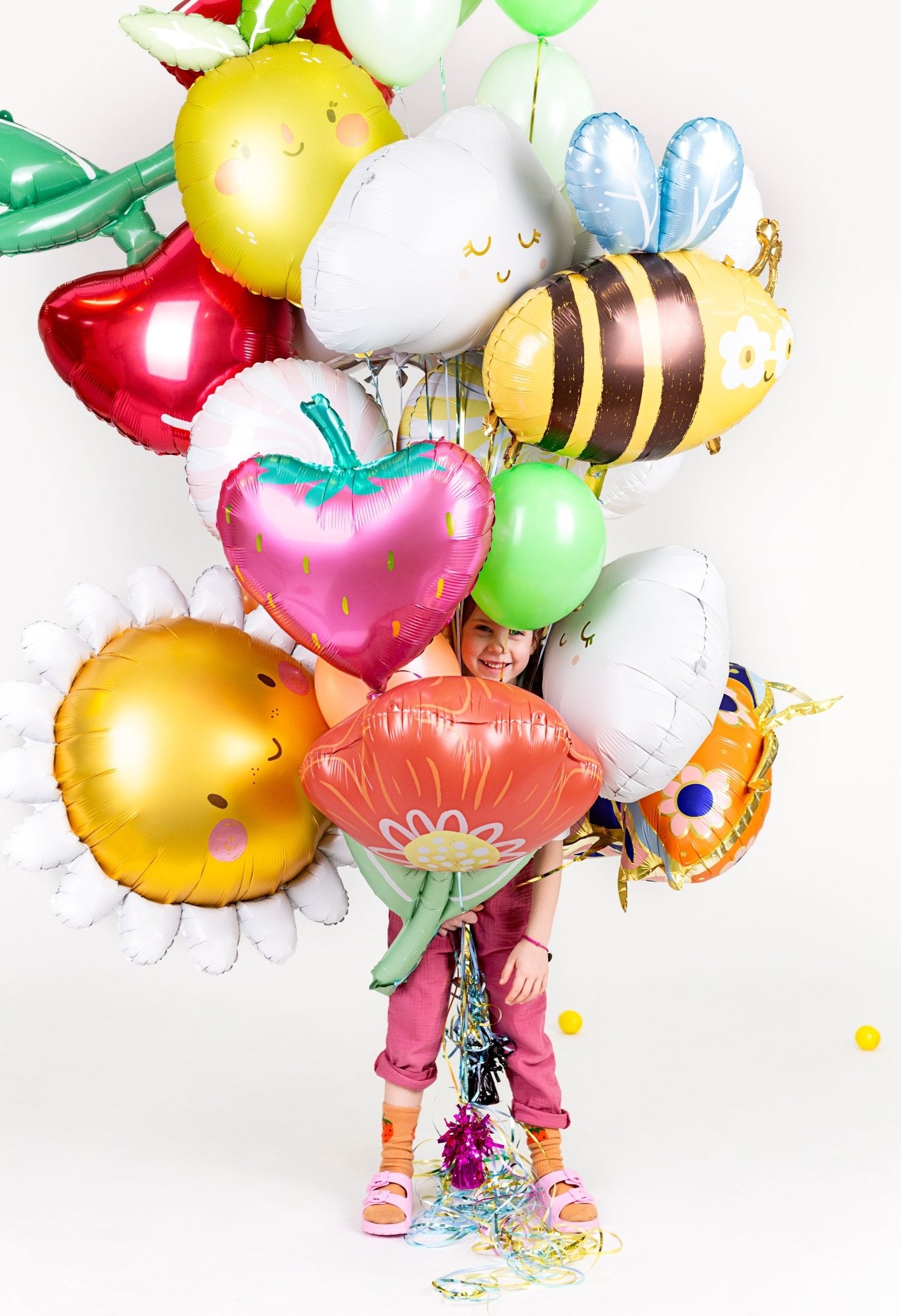 PartyDeco Folinis balionas „Saulutė", 90 cm - Uogų kopos