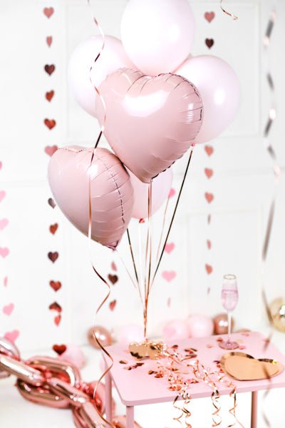 PartyDeco Folinis balionas Širdelė, 45 cm - Uogų kopos