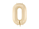 PartyDeco Folinis balionas skaičius „0" 72cm - Beige - Uogų kopos