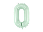 PartyDeco Folinis balionas skaičius „0" 72cm - Green - Uogų kopos