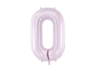 PartyDeco Folinis balionas skaičius „0" 72cm - Purple - Uogų kopos