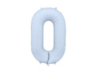 PartyDeco Folinis balionas „Skaičius 0“, 86 cm - Mėlynas - Uogų kopos