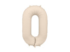 PartyDeco Folinis balionas „Skaičius 0“, 86 cm - Smėlinė - Uogų kopos