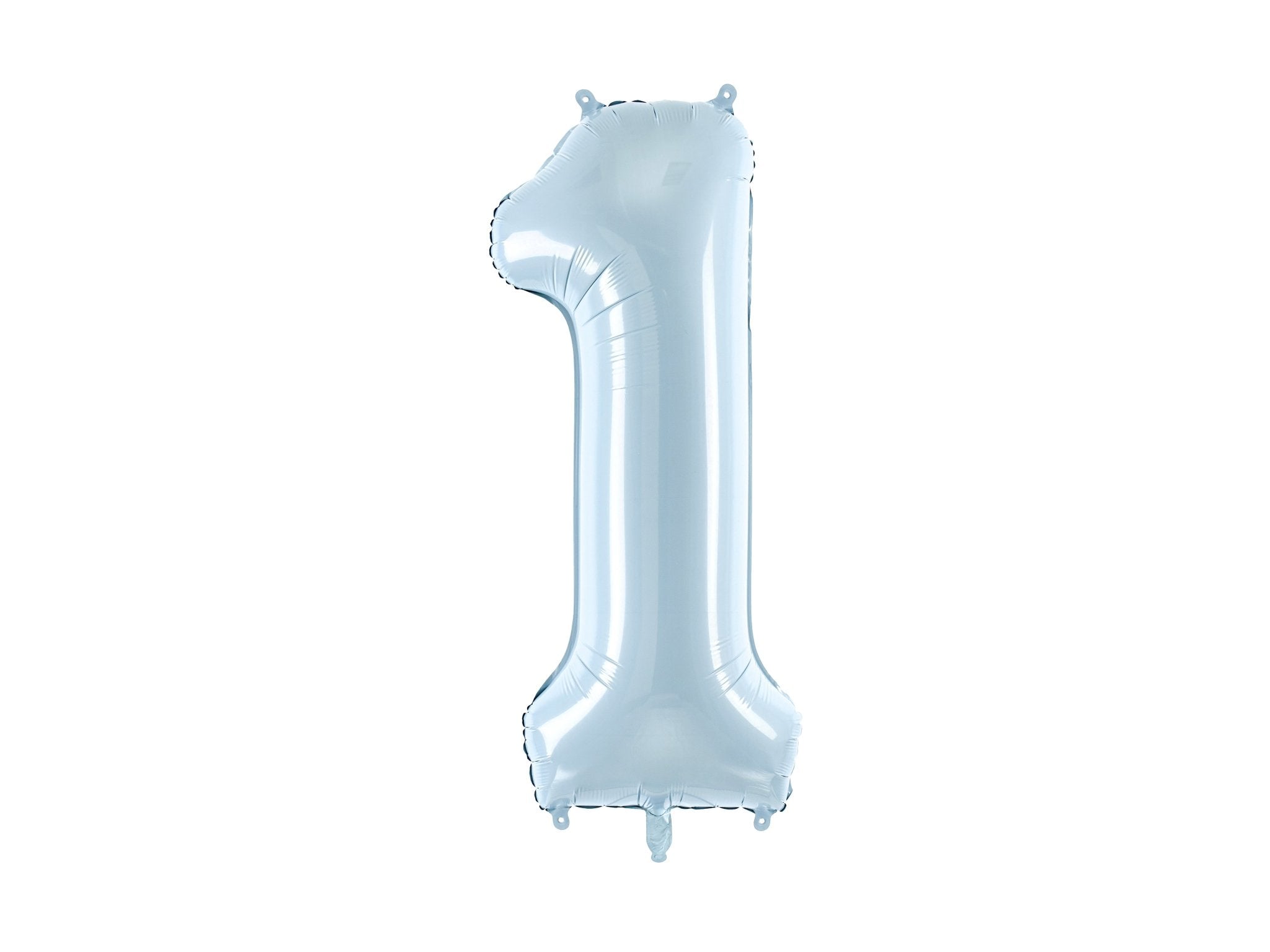 PartyDeco Folinis balionas skaičius „1" 72cm - Light Blue - Uogų kopos