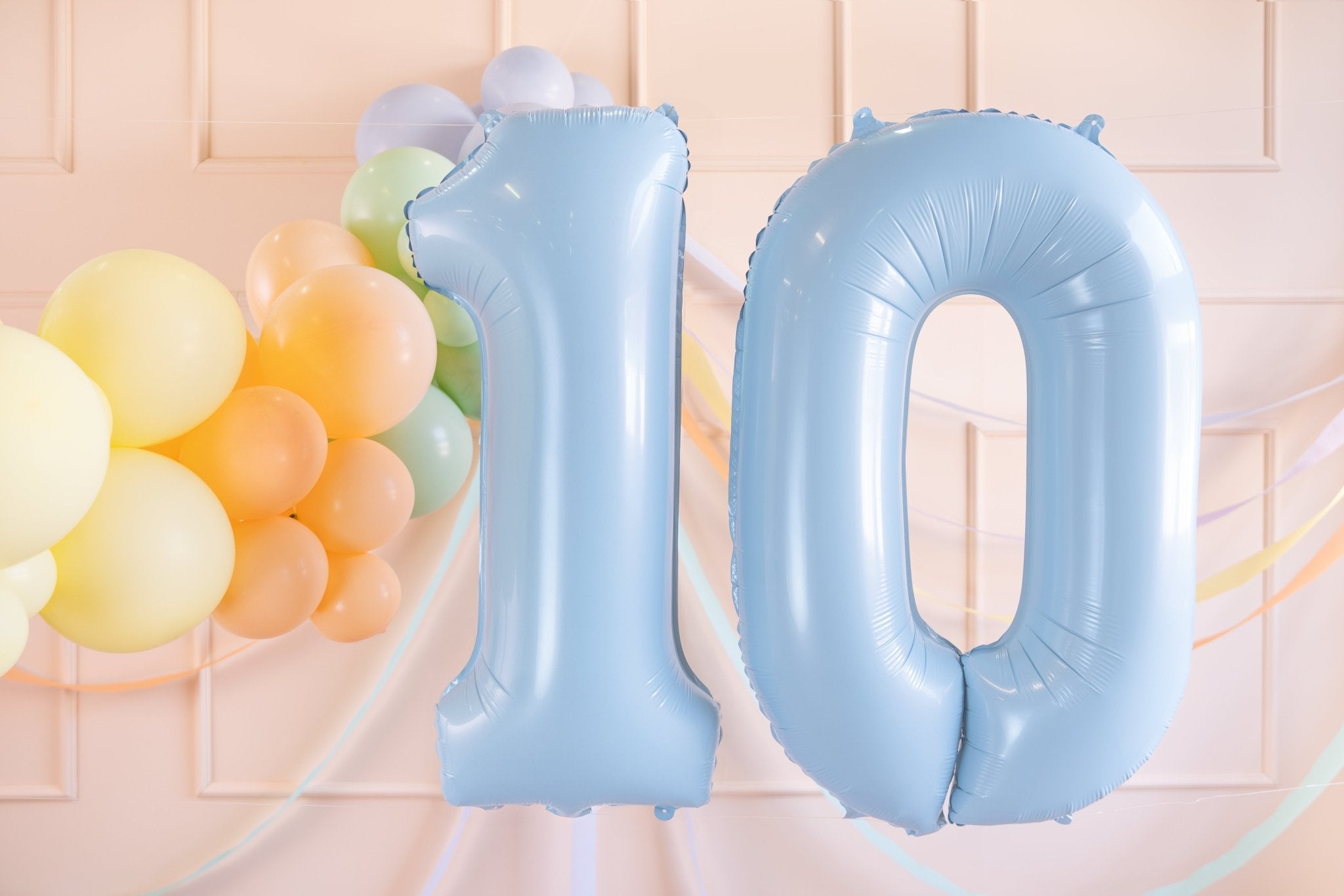 PartyDeco Folinis balionas skaičius „1" 72cm - Light Blue - Uogų kopos
