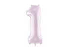 PartyDeco Folinis balionas skaičius „1" 72cm - Purple - Uogų kopos