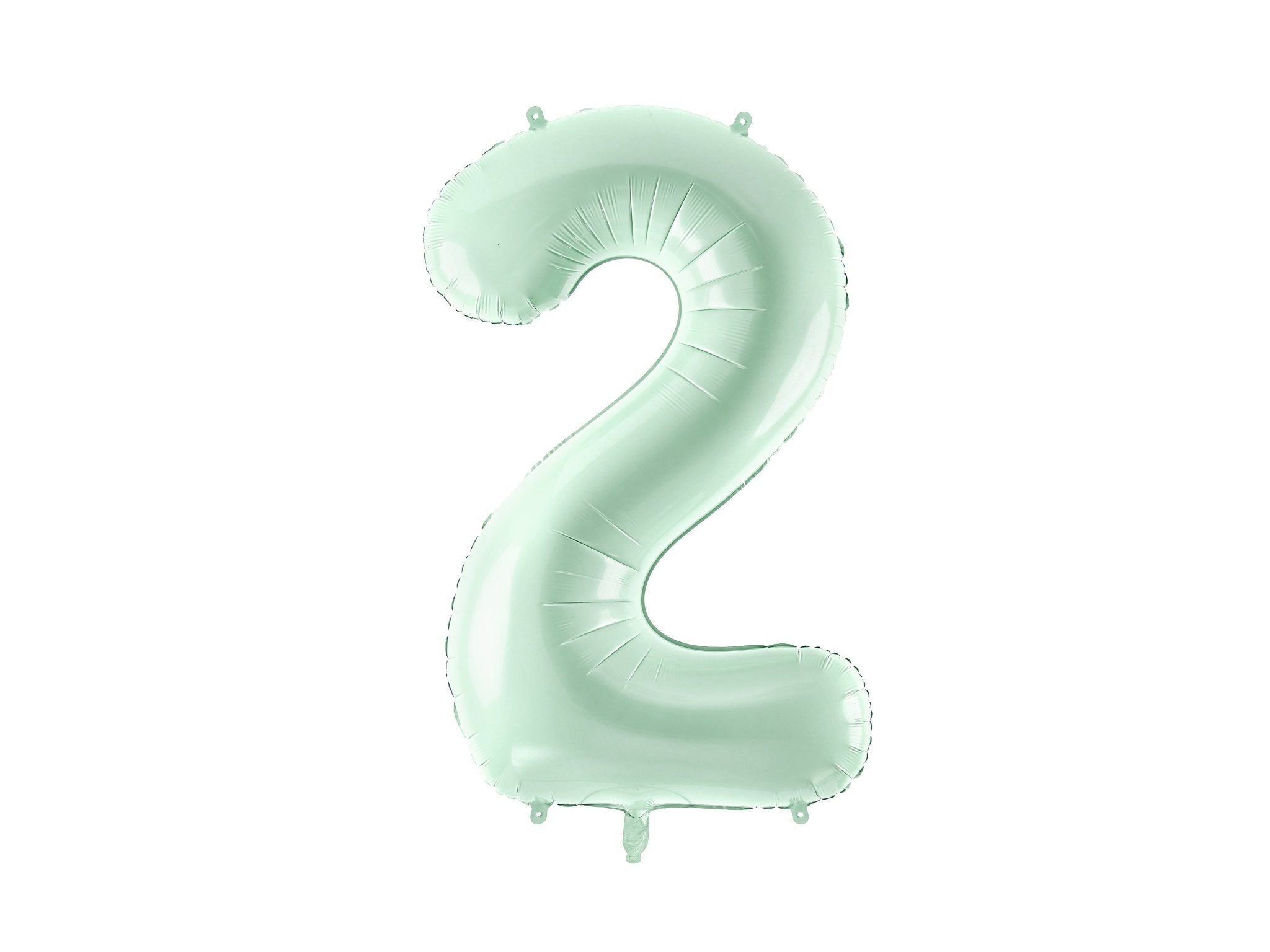 PartyDeco Folinis balionas skaičius „2" 72cm - Green - Uogų kopos