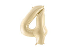 PartyDeco Folinis balionas skaičius „4" 72cm - Beige - Uogų kopos