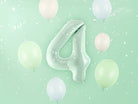 PartyDeco Folinis balionas skaičius „4" 72cm - Green - Uogų kopos