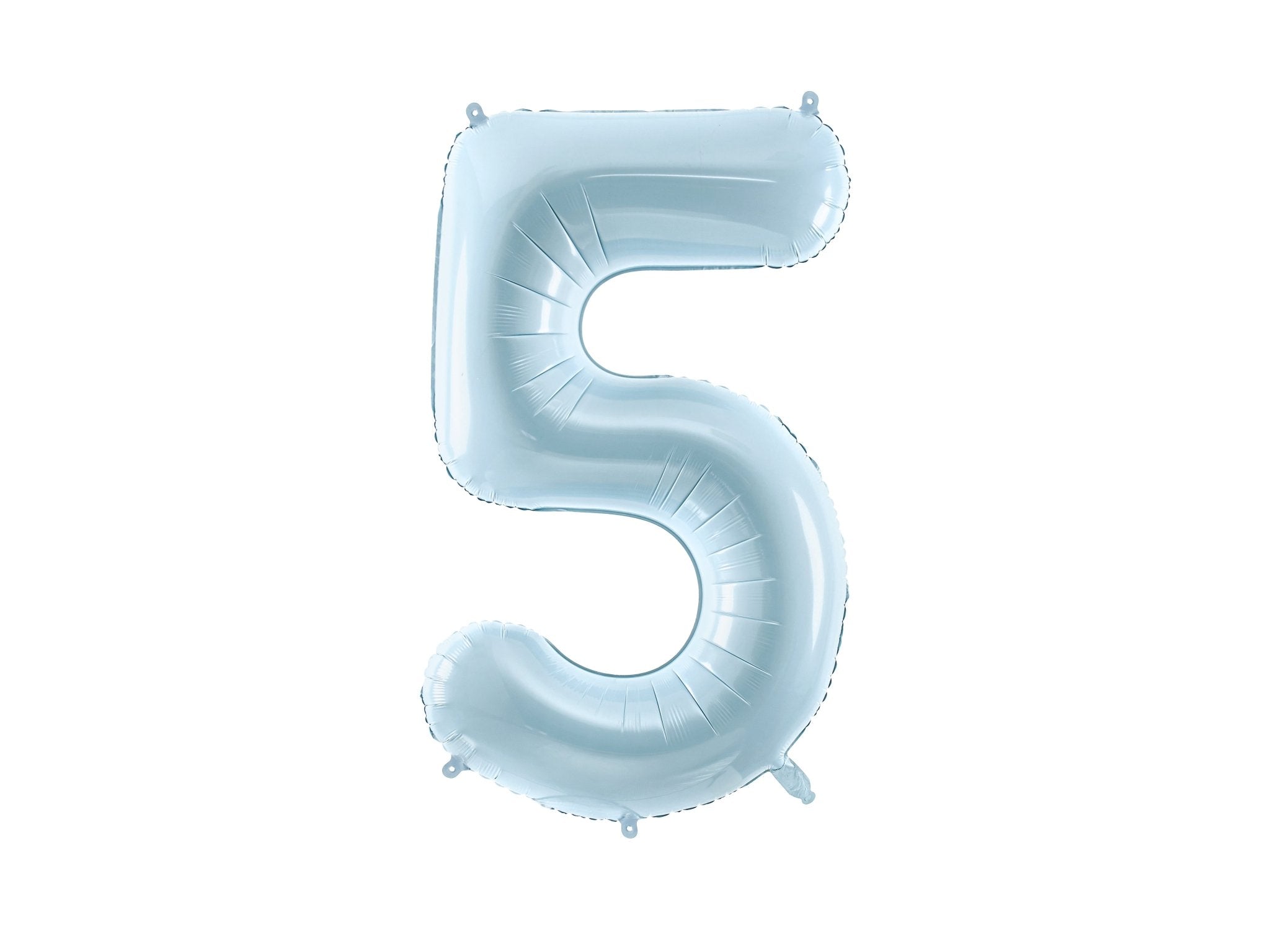 PartyDeco Folinis balionas skaičius „5" 72cm - Light Blue - Uogų kopos