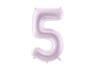 PartyDeco Folinis balionas skaičius „5" 72cm - Purple - Uogų kopos