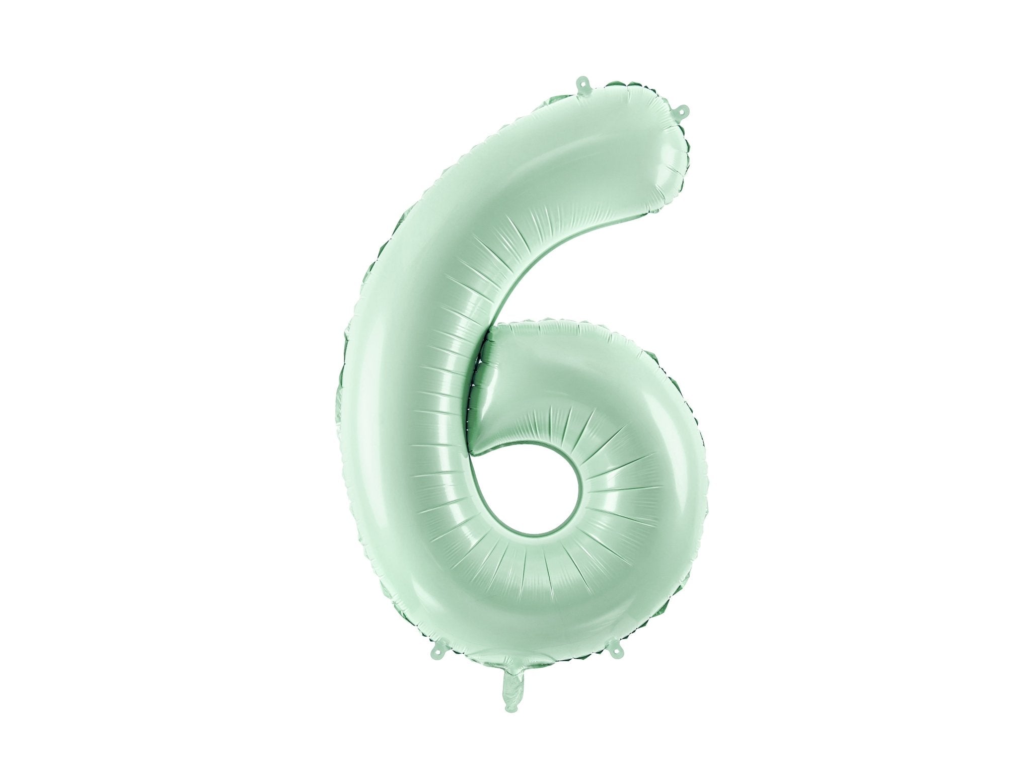 PartyDeco Folinis balionas skaičius „6" 72cm - Green - Uogų kopos