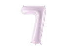PartyDeco Folinis balionas skaičius „7" 72cm - Purple - Uogų kopos