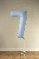 PartyDeco Folinis balionas „Skaičius 7“, 86 cm - Mėlynas - Uogų kopos
