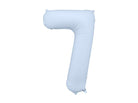 PartyDeco Folinis balionas „Skaičius 7“, 86 cm - Mėlynas - Uogų kopos