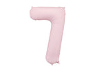 PartyDeco Folinis balionas „Skaičius 7“, 86 cm - Rožinis - Uogų kopos
