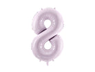 PartyDeco Folinis balionas skaičius „8" 72cm - Purple - Uogų kopos