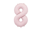 PartyDeco Folinis balionas „Skaičius 8“, 86 cm - Rožinis - Uogų kopos